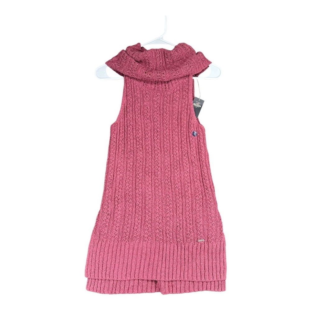 Hollister NWT Women’s S Small Pink Sleeveless Sweater‎  Turtleneck Y2K Casual